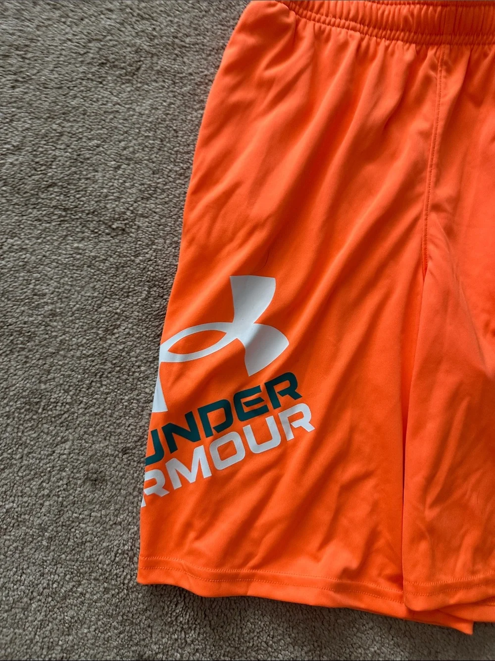 Under Armour Boy's Orange Athletic Shorts
